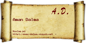 Aman Dalma névjegykártya